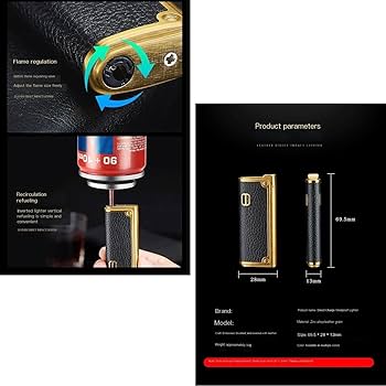 Amazon.co.jp: ミニ薄型ブタンライター、葉巻 用ライター ガス